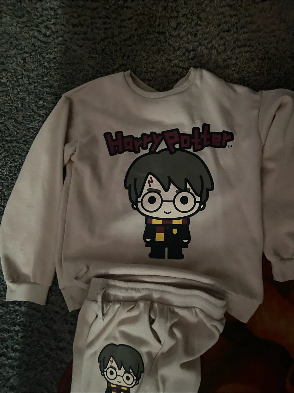 Warner Bros. Beige Harry Potter Kids Sweatshirt & Joggers Set